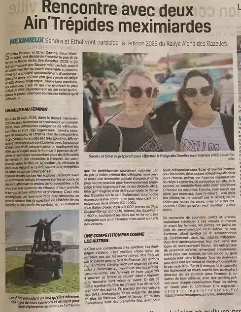 Article dans la Voix de l'Ain - vendredi 7 juin 2024